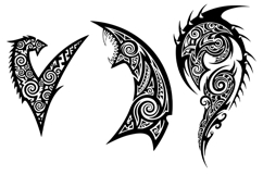 Stylized maori style tattoo design Product Image 1