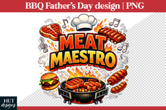 Meat Maestro BBQ Fathers day tshirt, grill master Product Image 1