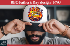 Flame King BBQ Fathers day tshirt, Dad grill master Product Image 2