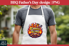 Flame King BBQ Fathers day tshirt, Dad grill master Product Image 3