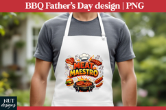 Meat Maestro BBQ Fathers day tshirt, grill master Product Image 3