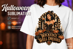 Pin up Witch Spooky circus Vintage Halloween quote Pumpkin Product Image 1