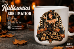 Pin up Witch Spooky circus Vintage Halloween quote Pumpkin Product Image 2