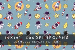 Spaceman Kids Seamless Repeating Pattern Astronaut Seamless Product Image 1