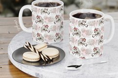 Horses with Floral Seamless Pattern Watercolor Horses Product Image 5