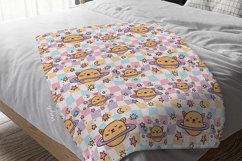 Cat planet with stars moon Seamless pattern, Kids Design Product Image 4