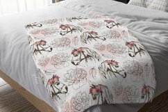 Horses with Floral Seamless Pattern Watercolor Horses Product Image 2