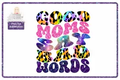 Good Moms Say Bad Words Rainbow Cheetah PNG for Sublimation Product Image 2