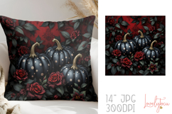 Halloween pumpkins pillow sublimation design Product Image 1