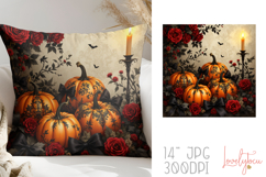 Halloween pumpkins pillow sublimation design Product Image 1