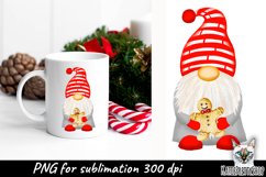 Christmas sublimation design, christmas gnome png. Product Image 1
