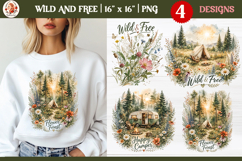 Boho Nature Sublimation | Wild And Free PNG | Camping PNG Product Image 1