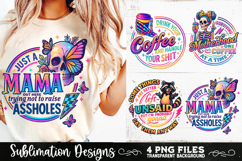 Funny Skeletons Sarcastic Adult humor Retro PNG Sublimation Product Image 5