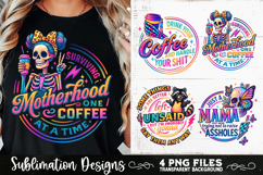 Funny Skeletons Sarcastic Adult humor Retro PNG Sublimation Product Image 7
