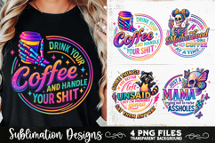 Funny Skeletons Sarcastic Adult humor Retro PNG Sublimation Product Image 8