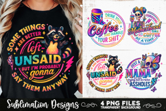 Funny Skeletons Sarcastic Adult humor Retro PNG Sublimation Product Image 9