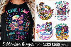Funny Skeletons Sarcastic Adult humor Retro PNG Sublimation Product Image 7
