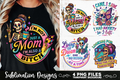 Funny Skeletons Sarcastic Adult humor Retro PNG Sublimation Product Image 8