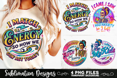 Funny Skeletons Sarcastic Adult humor Retro PNG Sublimation Product Image 2