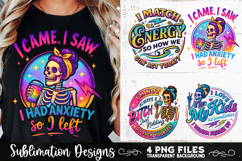 Funny Skeletons Sarcastic Adult humor Retro PNG Sublimation Product Image 4