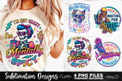 Funny Skeletons Sarcastic Retro PNG Sublimation Product Image 2