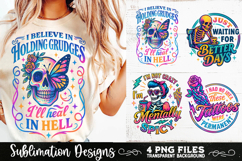Funny Skeletons Sarcastic Retro PNG Sublimation Product Image 3