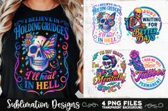 Funny Skeletons Sarcastic Retro PNG Sublimation Product Image 5