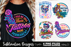 Funny Skeletons Sarcastic Retro PNG Sublimation Product Image 6