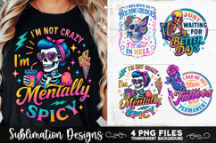 Funny Skeletons Sarcastic Retro PNG Sublimation Product Image 7