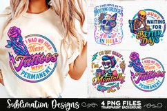 Funny Skeletons Sarcastic Retro PNG Sublimation Product Image 1