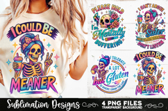 Funny Skeletons Sarcastic Retro PNG Sublimation Product Image 3