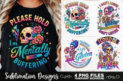 Funny Skeletons Sarcastic Retro PNG Sublimation Product Image 5