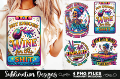 Funny Skeletons Sarcastic Adult humor Retro PNG Sublimation Product Image 5