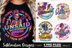 Funny Skeletons Sarcastic Adult humor Retro PNG Sublimation Product Image 3