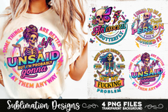 Funny Skeletons Sarcastic Adult humor Retro PNG Sublimation Product Image 7