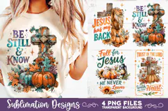 Christian Fall Inspirational 4 PNG Retro PNG Sublimation Product Image 5