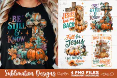 Christian Fall Inspirational 4 PNG Retro PNG Sublimation Product Image 7