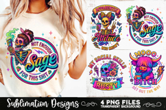 Funny Skeletons Sarcastic Adult humor Retro PNG Sublimation Product Image 5