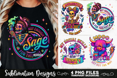Funny Skeletons Sarcastic Adult humor Retro PNG Sublimation Product Image 1
