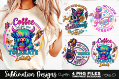 Funny Skeletons Sarcastic Adult humor Retro PNG Sublimation Product Image 1