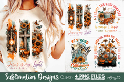 Christian Fall Inspirational 4 PNG Retro PNG Sublimation Product Image 2