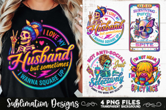 Funny Skeletons Sarcastic Adult humor Retro PNG Sublimation Product Image 7