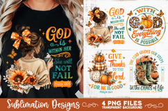 Christian Fall Inspirational 4 PNG Retro PNG Sublimation Product Image 2