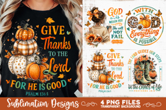 Christian Fall Inspirational 4 PNG Retro PNG Sublimation Product Image 3