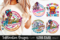 Funny Skeletons Sarcastic Adult humor Retro PNG Sublimation Product Image 2