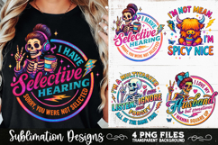 Funny Skeletons Sarcastic Adult humor Retro PNG Sublimation Product Image 3