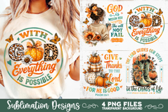 Christian Fall Inspirational 4 PNG Retro PNG Sublimation Product Image 5