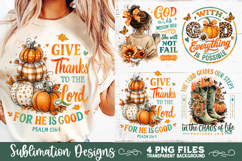 Christian Fall Inspirational 4 PNG Retro PNG Sublimation Product Image 6