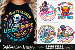 Funny Skeletons Sarcastic Adult humor Retro PNG Sublimation Product Image 8