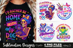Funny Skeletons Sarcastic Antisocial Retro PNG Sublimation Product Image 7